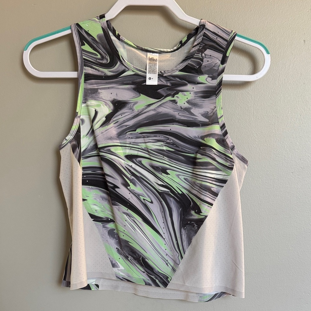 Lululemon Athletica Swirl Pattern Tank Top - Green and Black
